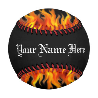 Personalised Flaming Baseball