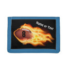 Personalised Flaming Football Wallets for Men, Boy