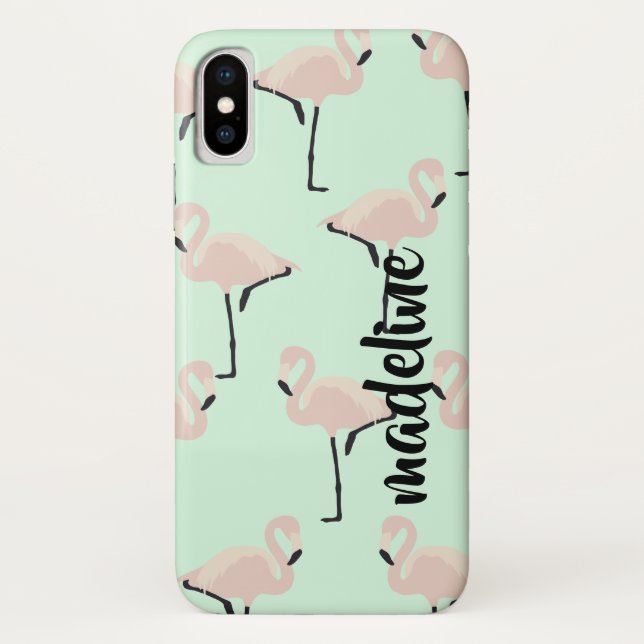 Personalised Flamingo Case-Mate iPhone Case (Back)