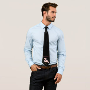 Personalised Flamingo Design Tie