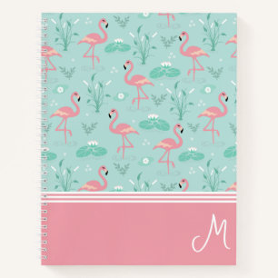 Personalised Flamingo Gift Monogram Notebook