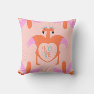 Personalised Flamingo Love Cushion
