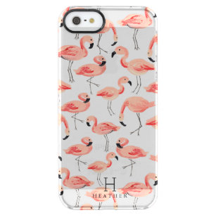 Personalised   Flamingo Party Clear iPhone SE/5/5s Case