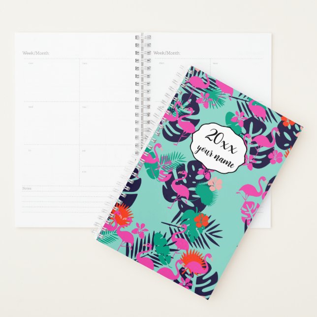 Personalised Flamingo Planner Notebook (Display)