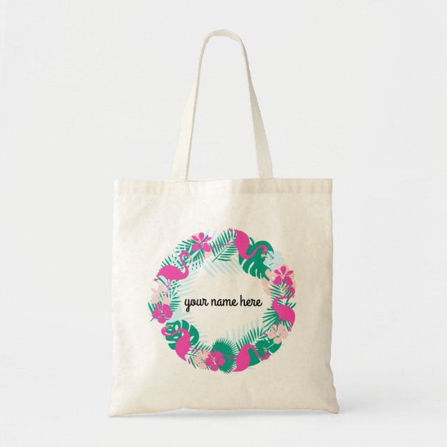 Personalised Flamingo Tote Bag (Front)