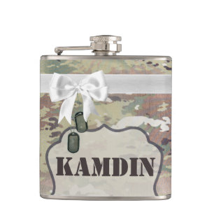 Personalised Flask Army OCP Camo Uniform Camoflage