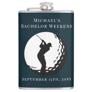 Personalised Flask Bachelor Golf Weekend
