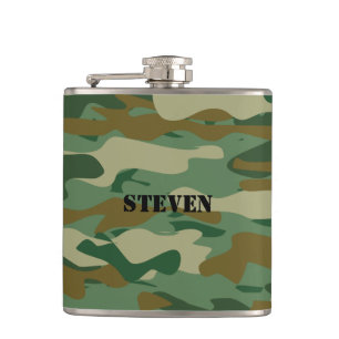 Personalised flask Camouflage pattern design