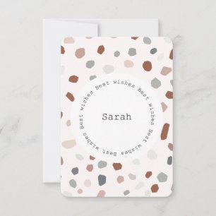 Personalised Flat Card - Modern Terrazzo