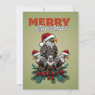 Personalised Flat Eagle Holiday Card