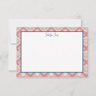Personalised Flat Note Cards | Floral Stationary