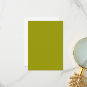 Personalised Flat Thank You Card-Olive Green colou Card