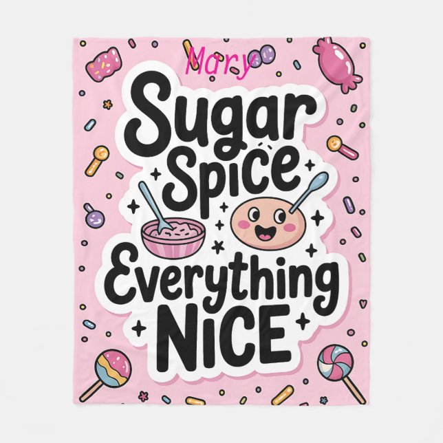 Personalised Fleece Blanket (Front)