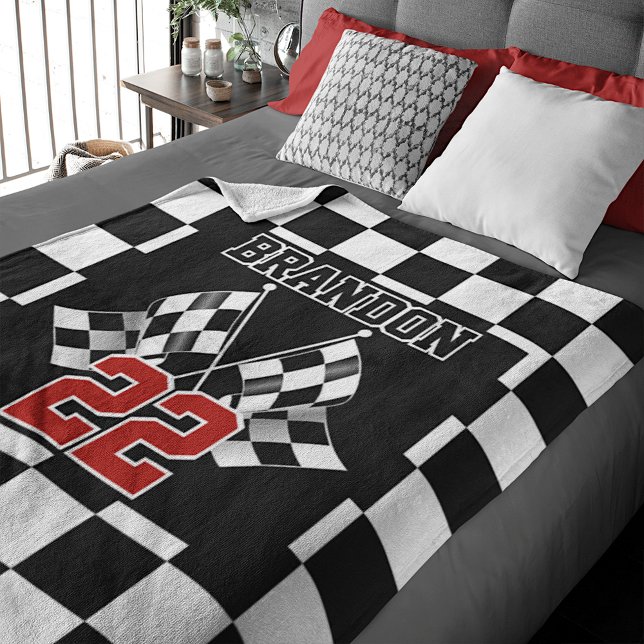 Personalised Fleece Blanket With Check Pattern (Creator Uploaded)