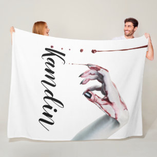 Personalised Fleece Throw zombie blood drip vampir