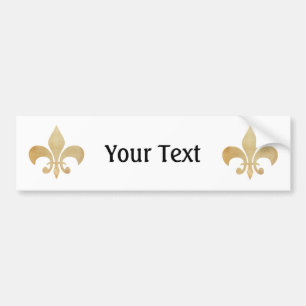 Personalised Fleur de Lis Bumper Sticker