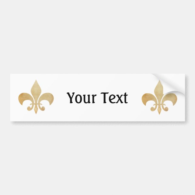 Personalised Fleur de Lis Bumper Sticker (Front)