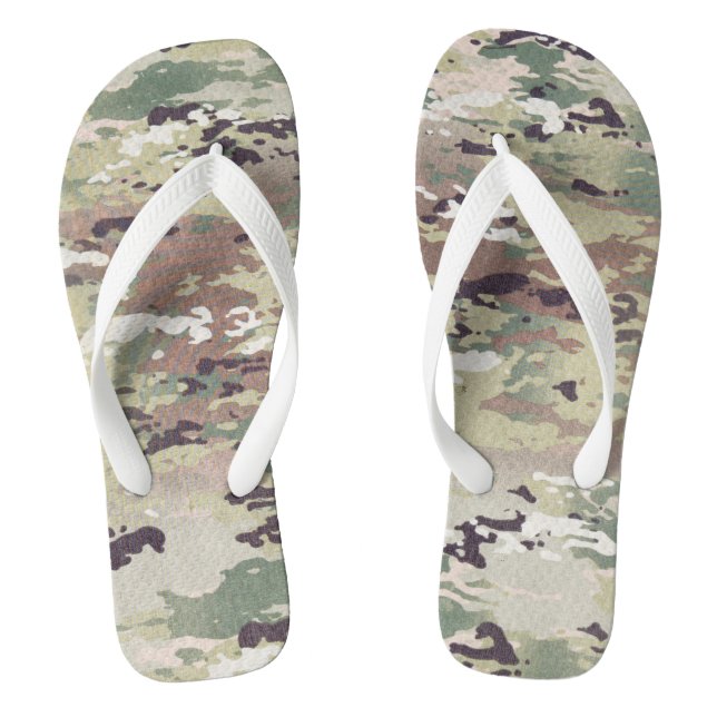 Personalised Flipflop Sandals Army OCP Camo Unifor (Footbed)