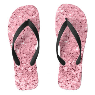 Personalised Flipflop Sandals Rose Gold Glitter