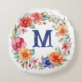 Personalised Floral Accent Pillow