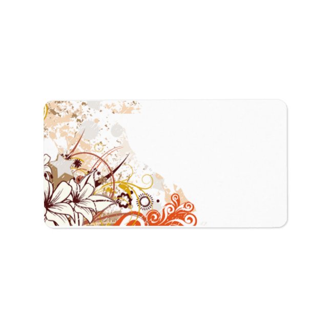 Personalised Floral Address Label (Front)