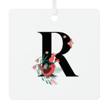 Personalised floral alphabet, monogram R