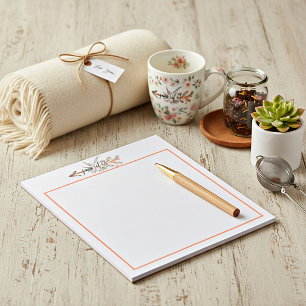 Personalised floral arrow notepad