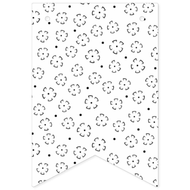 Personalised Floral Birthday Gift Folder Bunting (First Flag)
