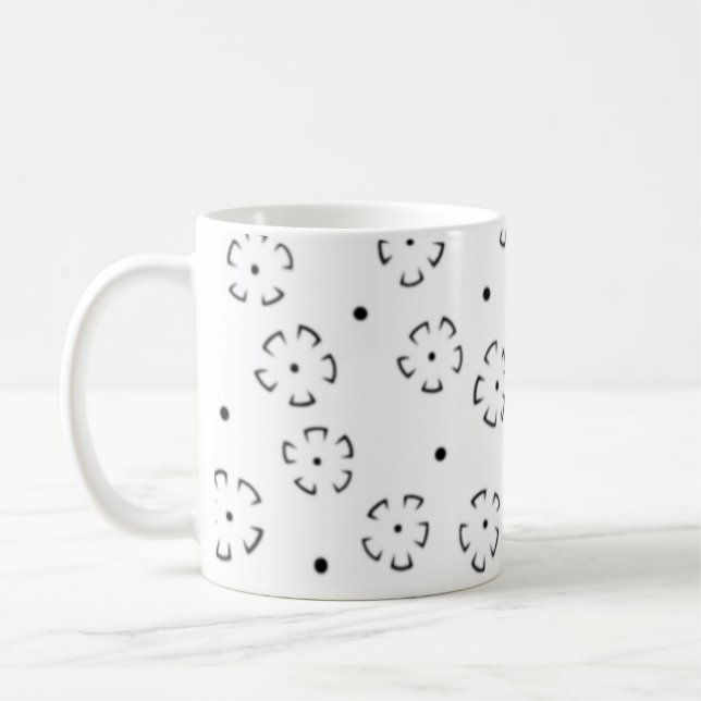 Personalised Floral Birthday Gift Folder Coffee Mug (Left)