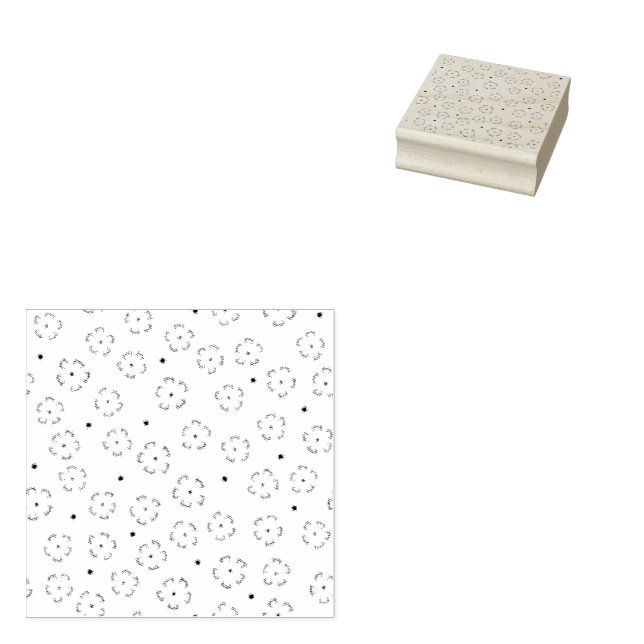 Personalised Floral Birthday Gift Folder Rubber Stamp (Stamped)