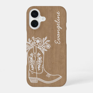 Personalised Floral Boot Phone Case