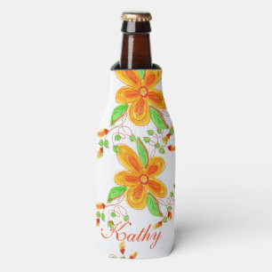 Personalised Floral Bottle Jacket
