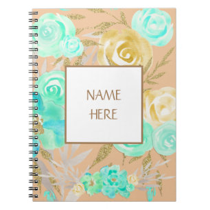 Personalised floral bouquet notebook