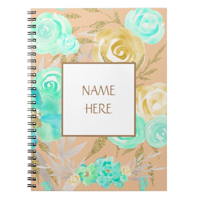 Personalised floral bouquet notebook (Front)