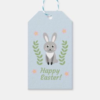 Personalised Floral Bunny Easter Gift Tags