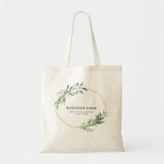 Personalised Floral Business Tote Bag