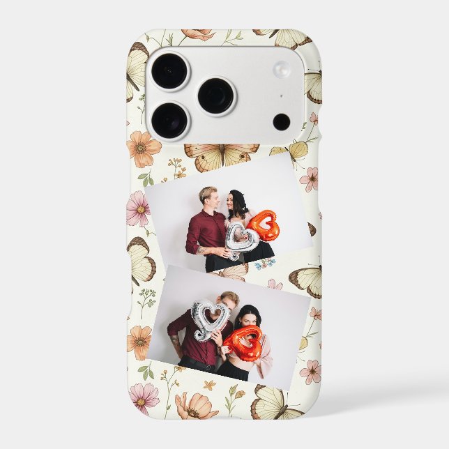 Personalised Floral Butterfly iPhone 17 Case Photo (Back)