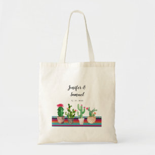 Personalised Floral Cactus Tote Bag