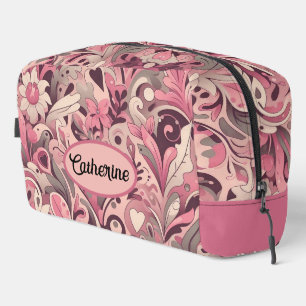 Personalised Floral Camouflage Dopp Kit