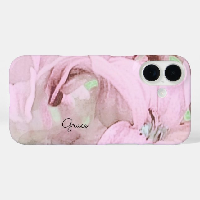 Personalised Floral  Case-Mate iPhone Case (Back (Horizontal))