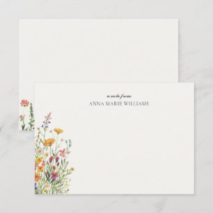 Personalised Floral Chic Elegant Note Card