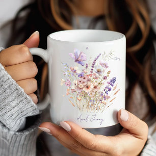 Personalised Floral  Coffee Mug