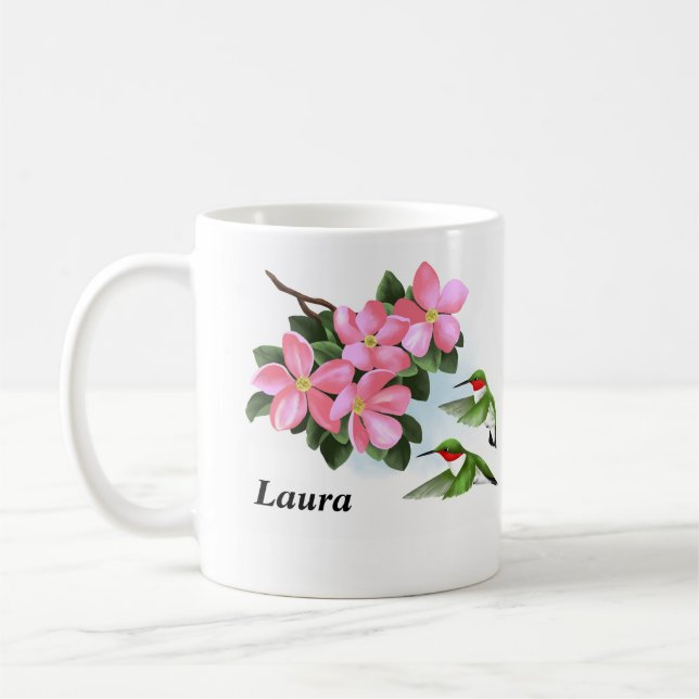 Personalised Floral Coffee Mug (Left)