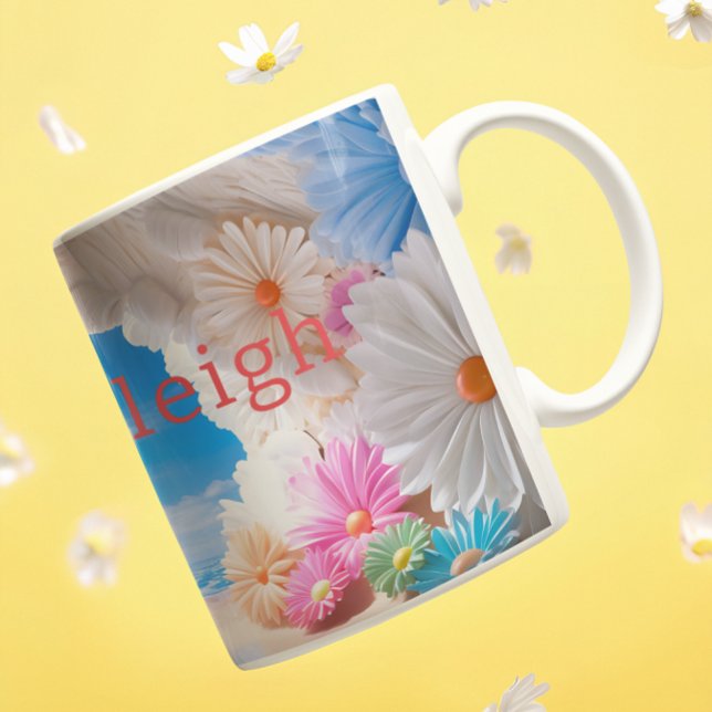 Personalised Floral Cove 3D look Beach Coffee Mug (Creator Uploaded)