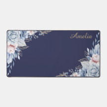Personalised Floral desk mat