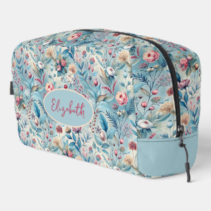 Personalised Floral Dopp Kit