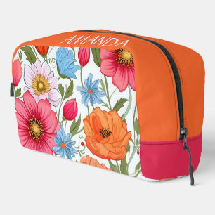 Personalised Floral Dopp Kit
