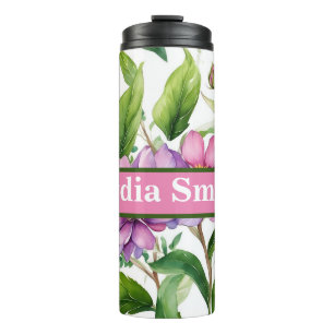 Personalised floral drink tumbler