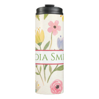 Personalised floral drink tumbler