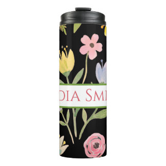 Personalised floral drink tumbler